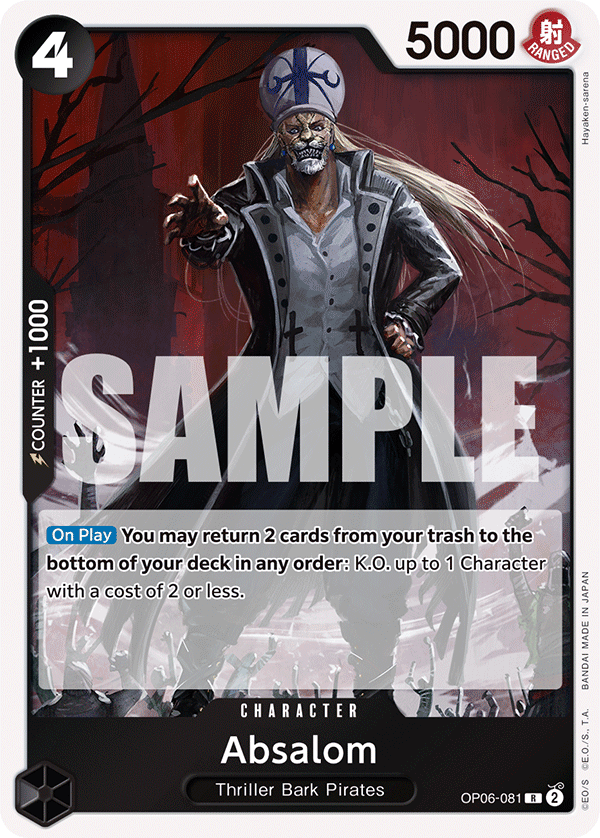 One Piece Card Game: Absalom - EN - OP06-081 (Wings of The Captain, R)