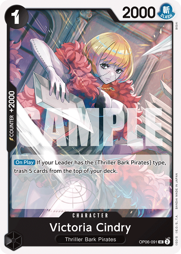 One Piece Card Game: Victoria Cindry - EN - OP06-091 (Wings of The Captain, UC)