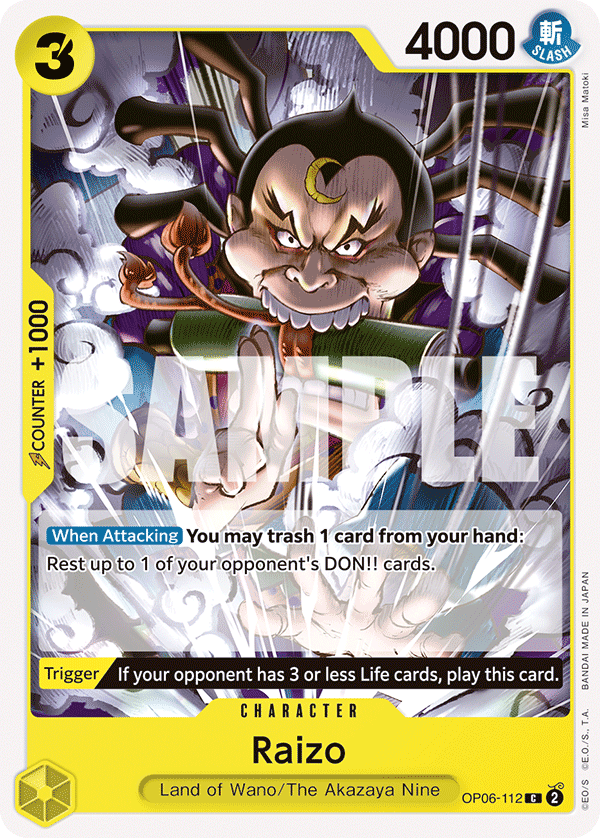 One Piece Card Game: Raizo - EN - OP06-112 (Wings of The Captain, C)