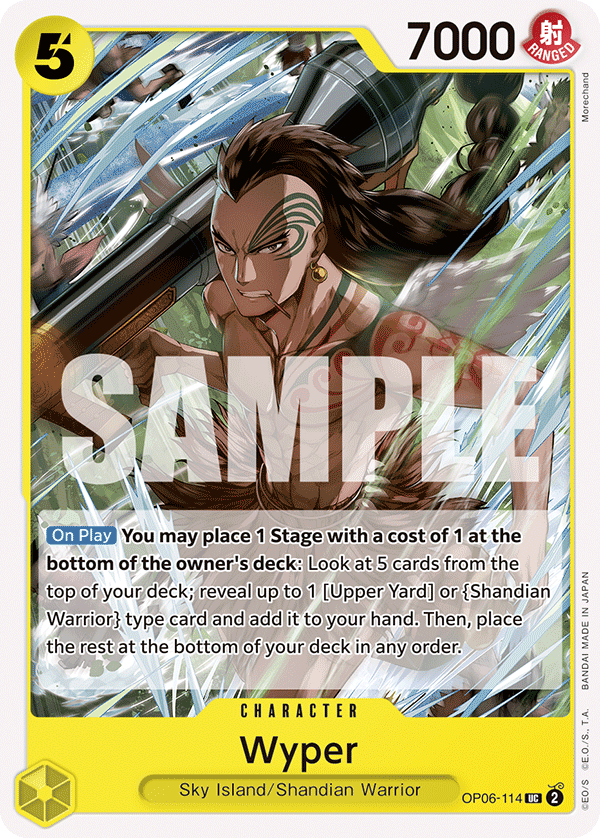 One Piece Card Game: Wyper - EN - OP06-114 (Wings of The Captain, UC)