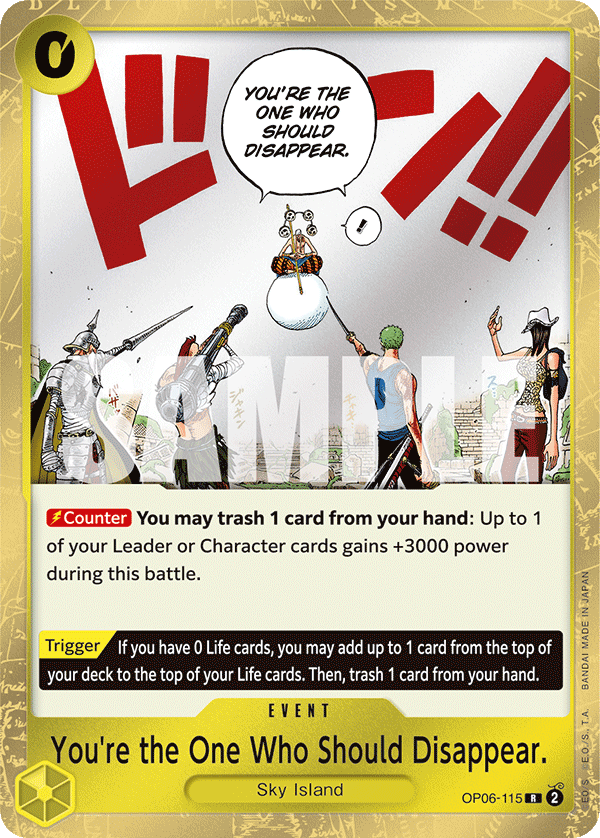 One Piece Card Game: You're the One Who Should Disappear. - EN - OP06-115 (Wings of The Captain, R)