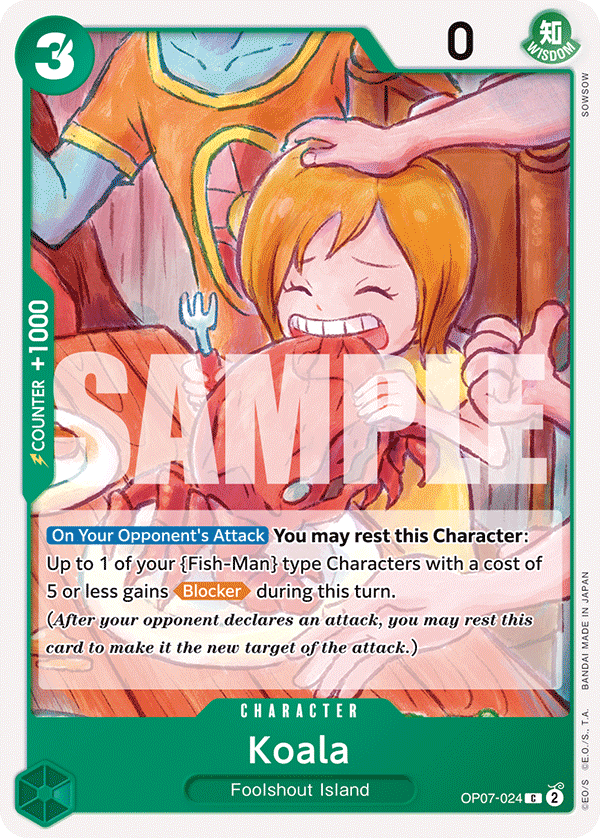One Piece Card Game: Koala - EN - OP07-024 (500 Years in The Future, C)
