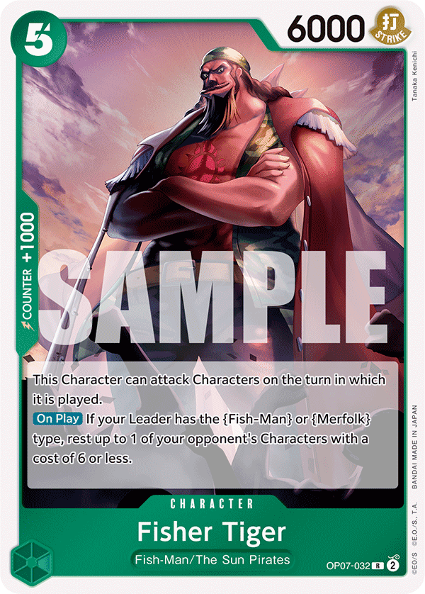 One Piece Card Game: Fisher Tiger - EN - OP07-032 (500 Years in The Future, R)