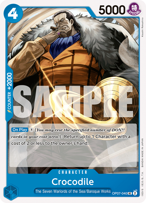 One Piece Card Game: Crocodile - EN - OP07-040 (500 Years in The Future, UC)