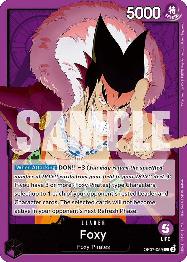One Piece Card Game: Foxy - EN - OP07-059 (500 Years in The Future, L)