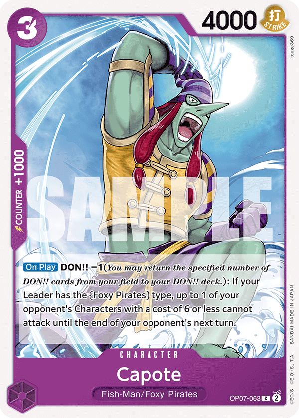 One Piece Card Game: Capote - EN - OP07-063 (500 Years in The Future, C)