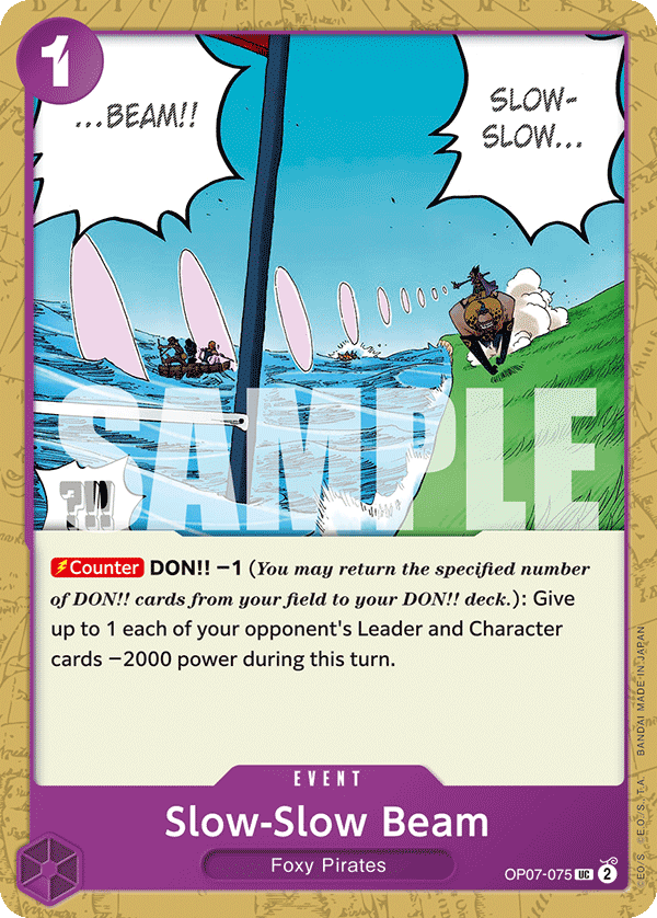 One Piece Card Game: Slow-Slow Beam - EN - OP07-075 (500 Years in The Future, UC)