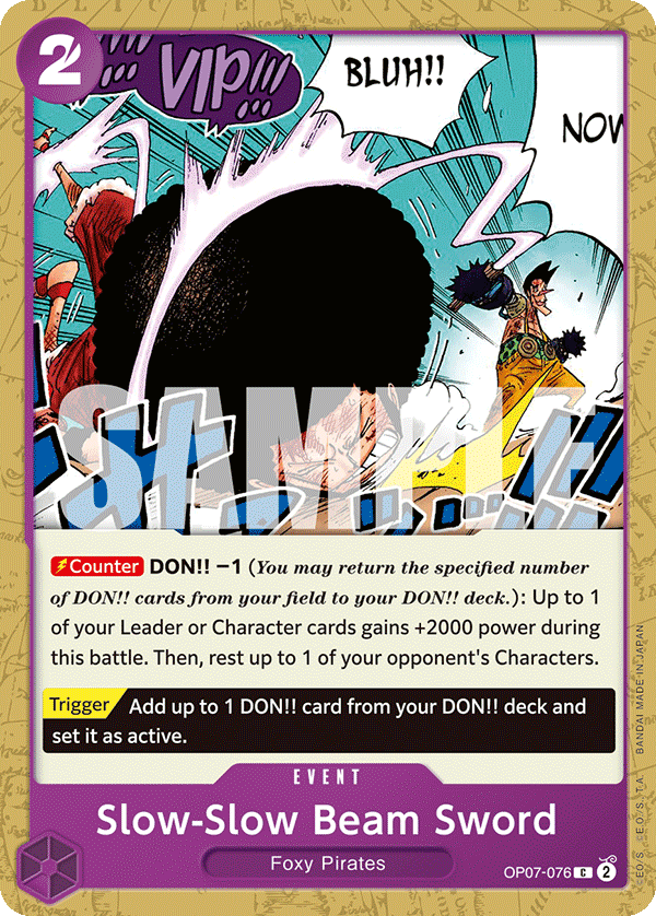 One Piece Card Game: Slow-Slow Beam Sword - EN - OP07-076 (500 Years in The Future, C)