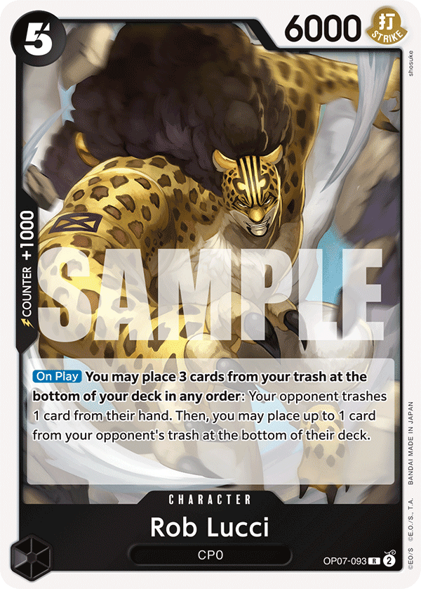 One Piece Card Game: Rob Lucci - EN - OP07-093 (500 Years in The Future, R)