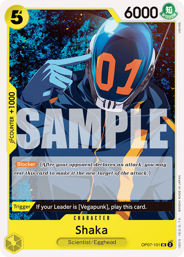 One Piece Card Game: Shaka - EN - OP07-101 (500 Years in The Future, UC)