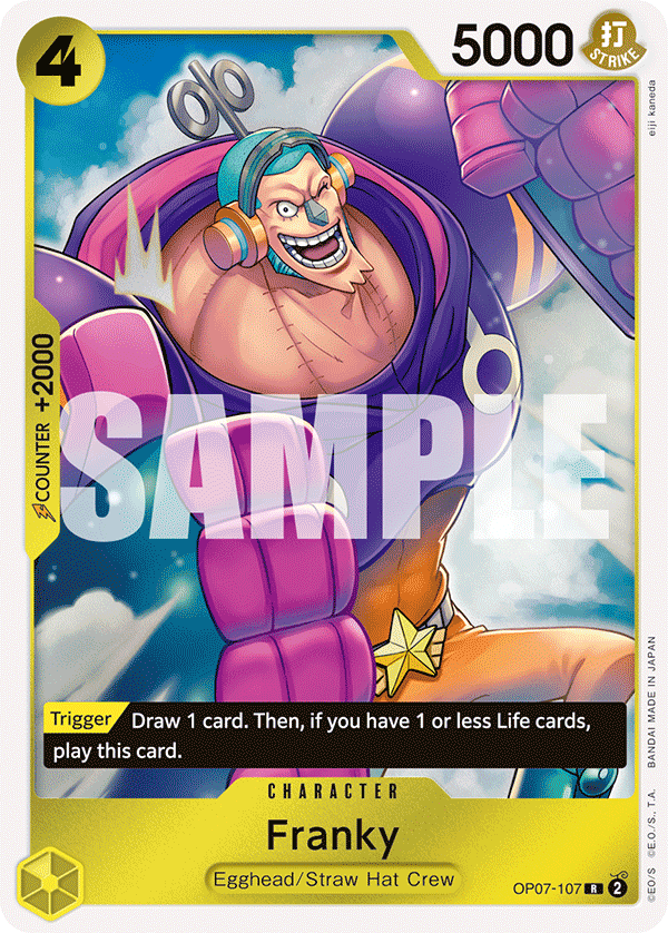 One Piece Card Game: Franky - EN - OP07-107 (500 Years in The Future, R)
