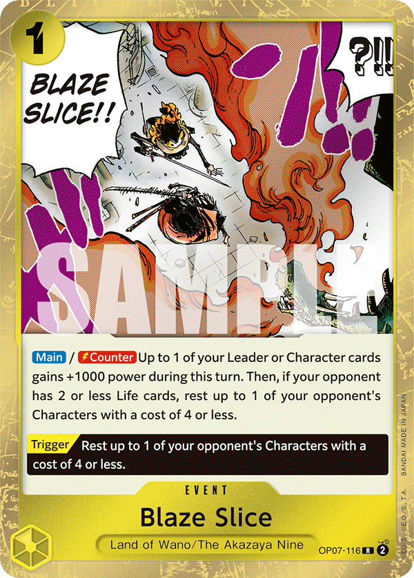 One Piece Card Game: Blaze Slice - EN - OP07-116 (500 Years in The Future, R)