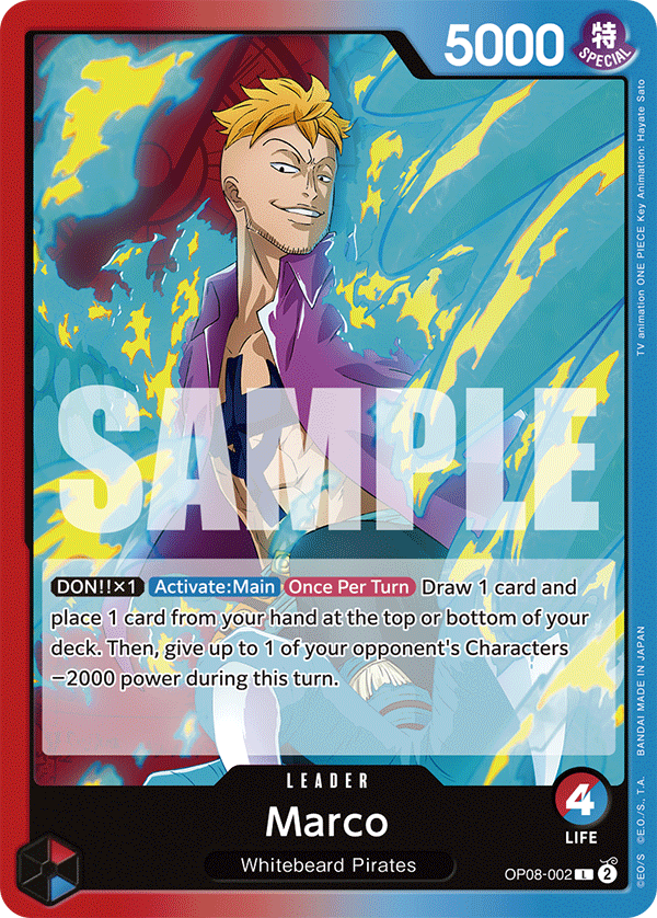 One Piece Card Game: Marco - EN - OP08-002 (Two Legends, L)