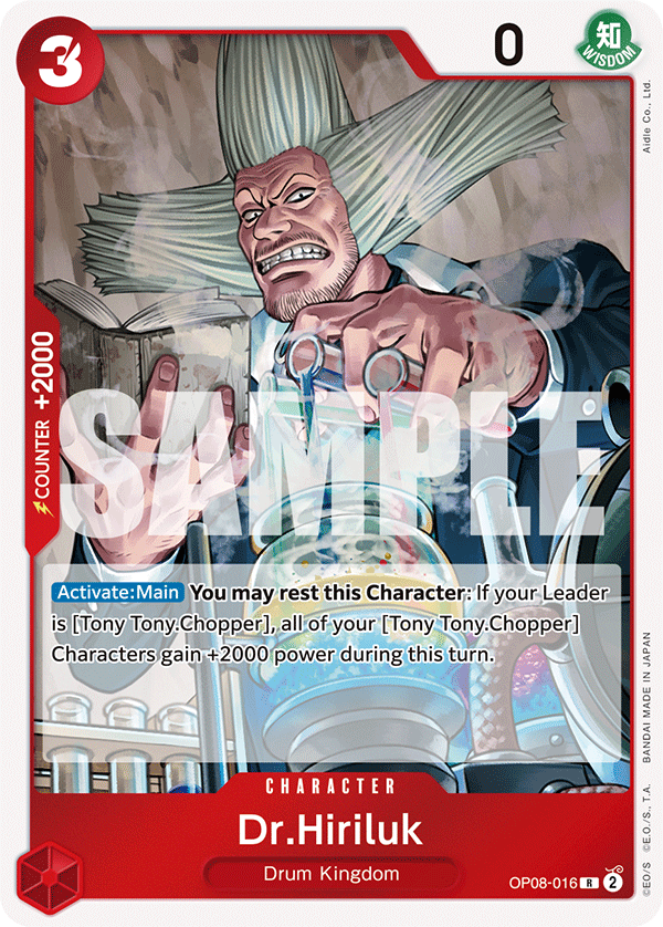 One Piece Card Game: Dr.Hiriluk - EN - OP08-016 (Two Legends, R)