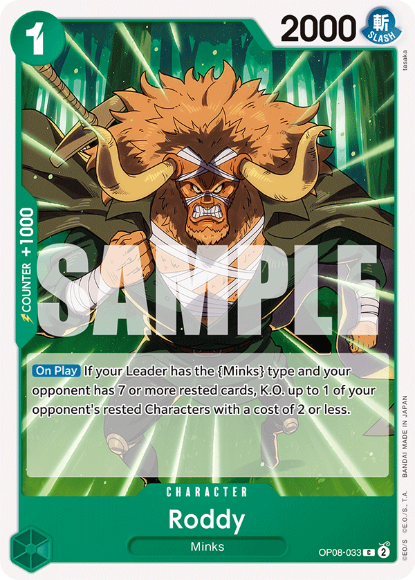 One Piece Card Game: Roddy - EN - OP08-033 (Two Legends, C)