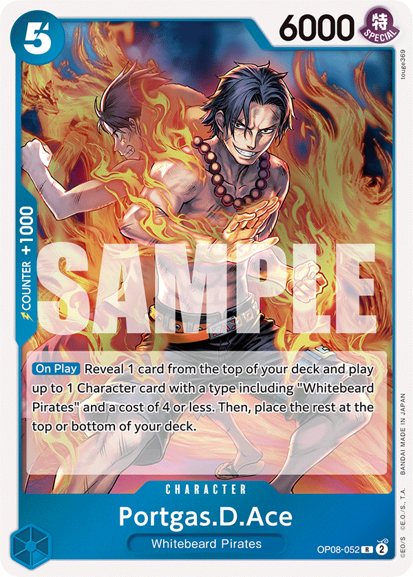 One Piece Card Game: Portgas.D.Ace - EN - OP08-052 (Two Legends, R)