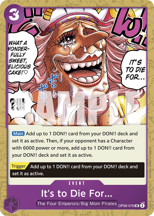 One Piece Card Game: It's to Die For... - EN - OP08-076 (Two Legends, UC)