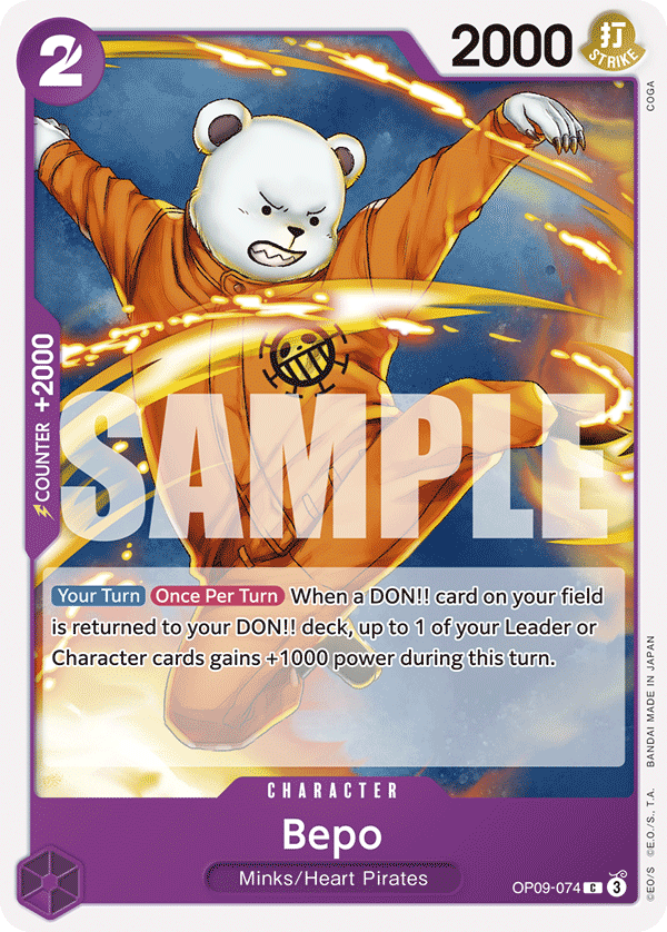 One Piece Card Game: Bepo - EN - OP09-074 (Empweors In The New World, C)
