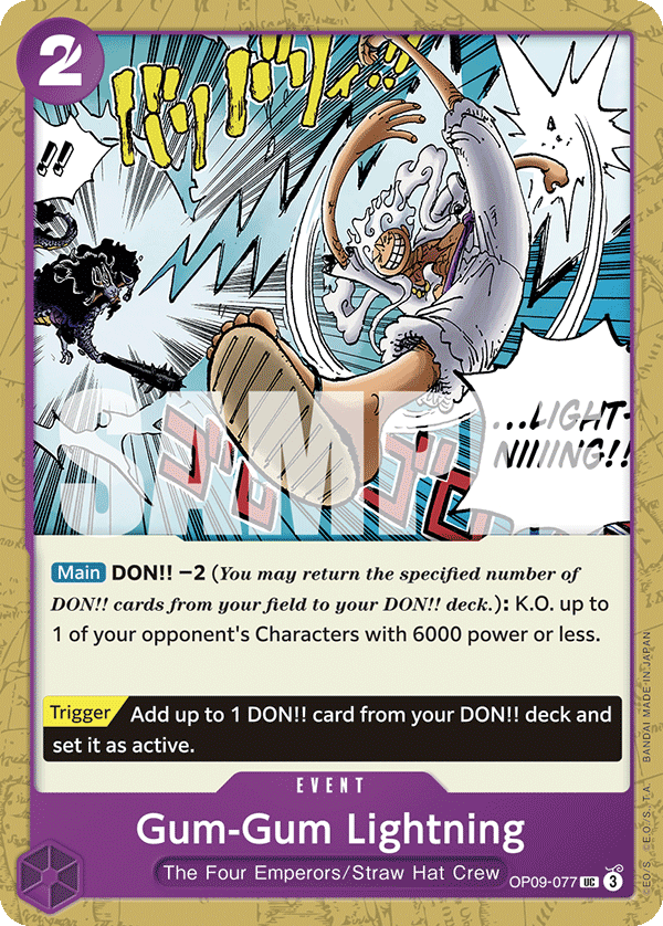 One Piece Card Game: Gum-Gum Lightning - EN - OP09-077 (Empweors In The New World, UC)