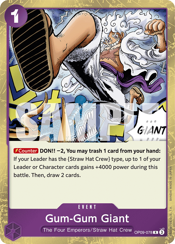 One Piece Card Game: Gum-Gum Giant - EN - OP09-078 (Empweors In The New World, R)
