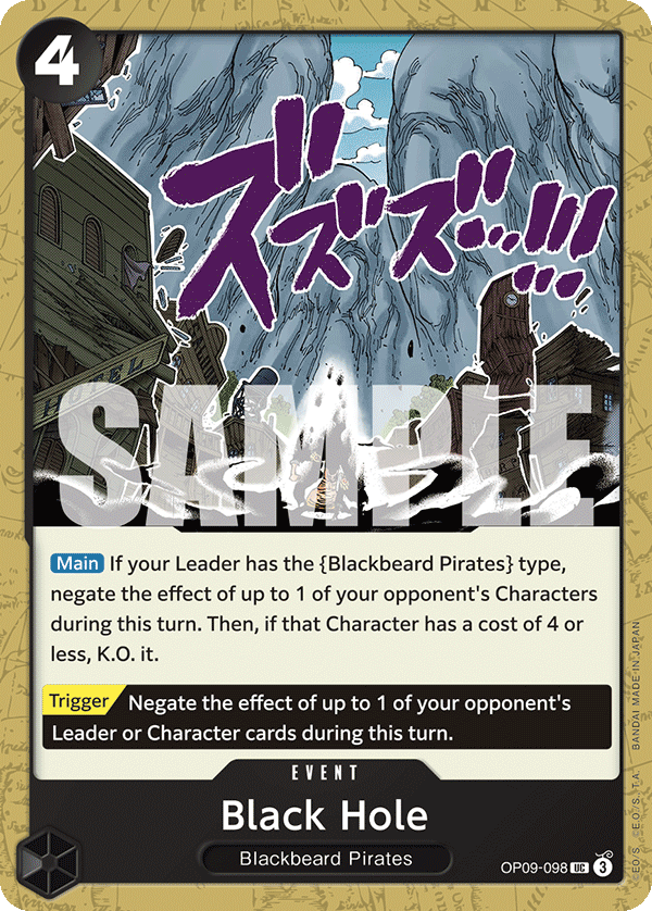 One Piece Card Game: Black Hole - EN - OP09-098 (Empweors In The New World, UC)