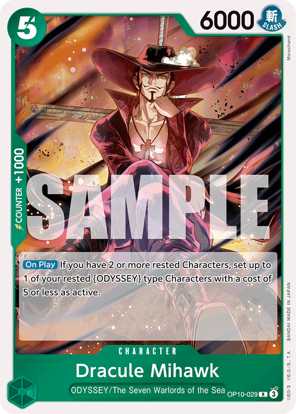 One Piece Card Game: Dracule Mihawk - EN - OP10-029 (Royal Blood, R)
