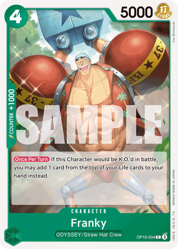 One Piece Card Game: Franky - EN - OP10-034 (Royal Blood, C)