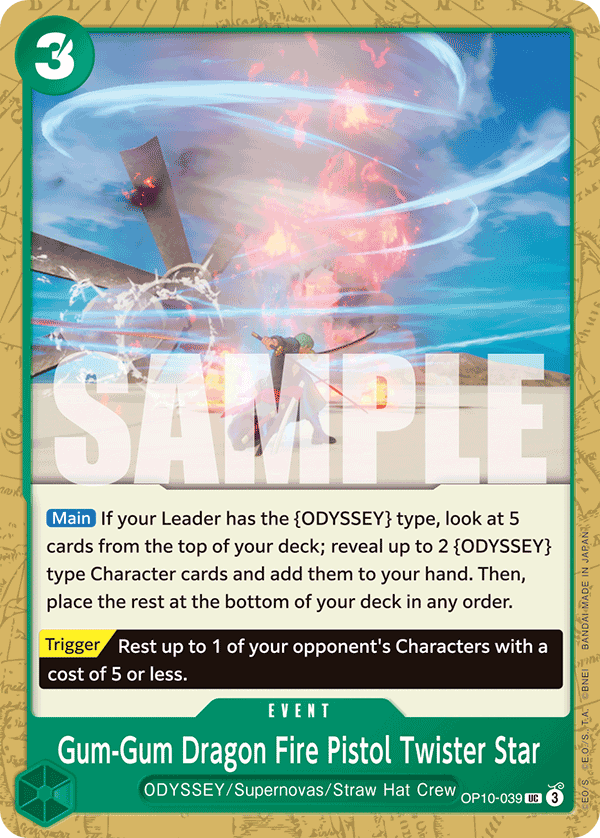 One Piece Card Game: Gum-Gum Dragon Fire Pistol Twister Star - EN - OP10-039 (Royal Blood, UC)