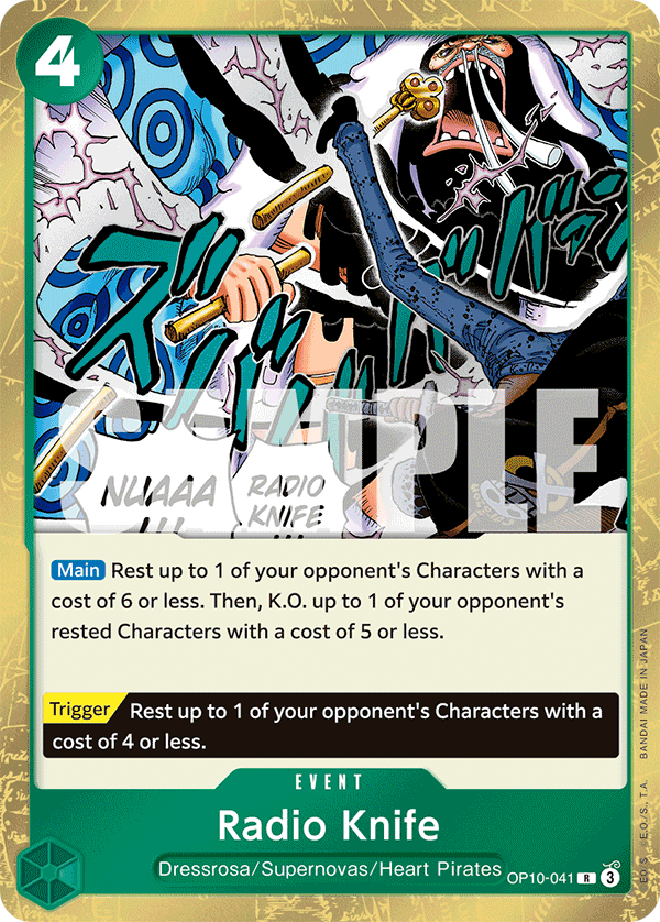 One Piece Card Game: Radio Knife - EN - OP10-041 (Royal Blood, R)