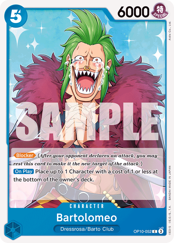 One Piece Card Game: Bartolomeo - EN - OP10-052 (Royal Blood, C)