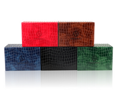 HENWEI: Q04 Large Capacity Triple-Row PU Leather Deck Box – Fits 100+ TCG Cards with Accessory Compartment (MTG, Pokémon, Yu-Gi-Oh!, Lorcana, CCG)