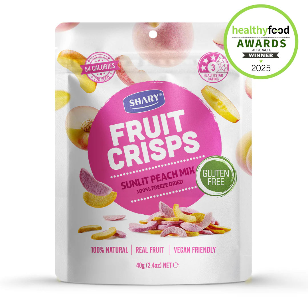 Shary: Freeze-Dried Mixed Peach Crisps 40g – Light & Crunchy Fruit Snack