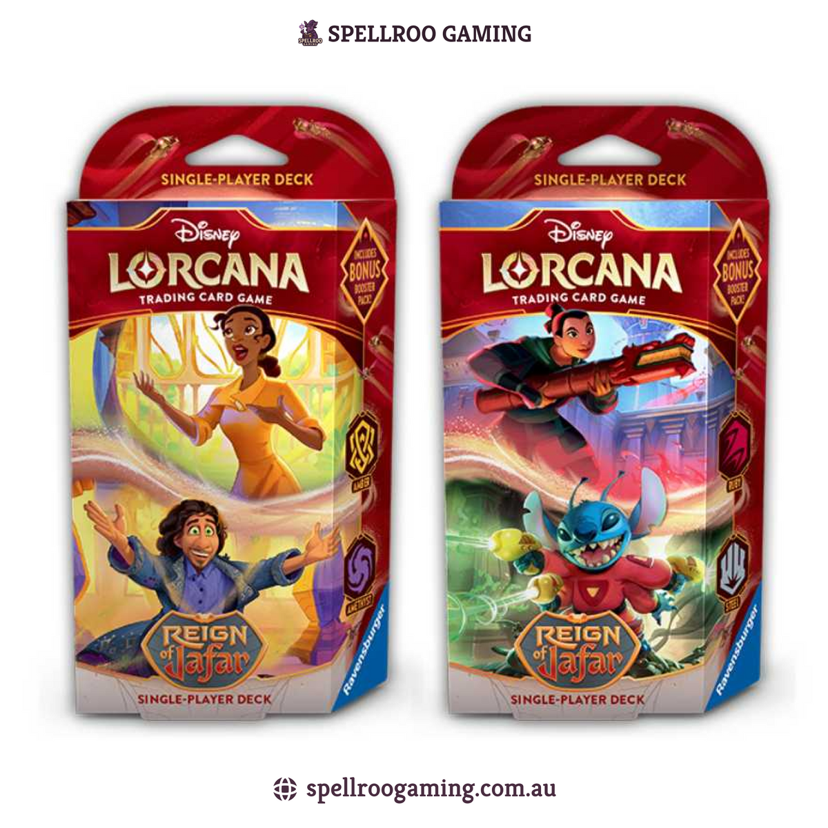 Disney Lorcana TCG: Set 8 - Reign of Jafar – Amber & Amethyst Starter Deck - English