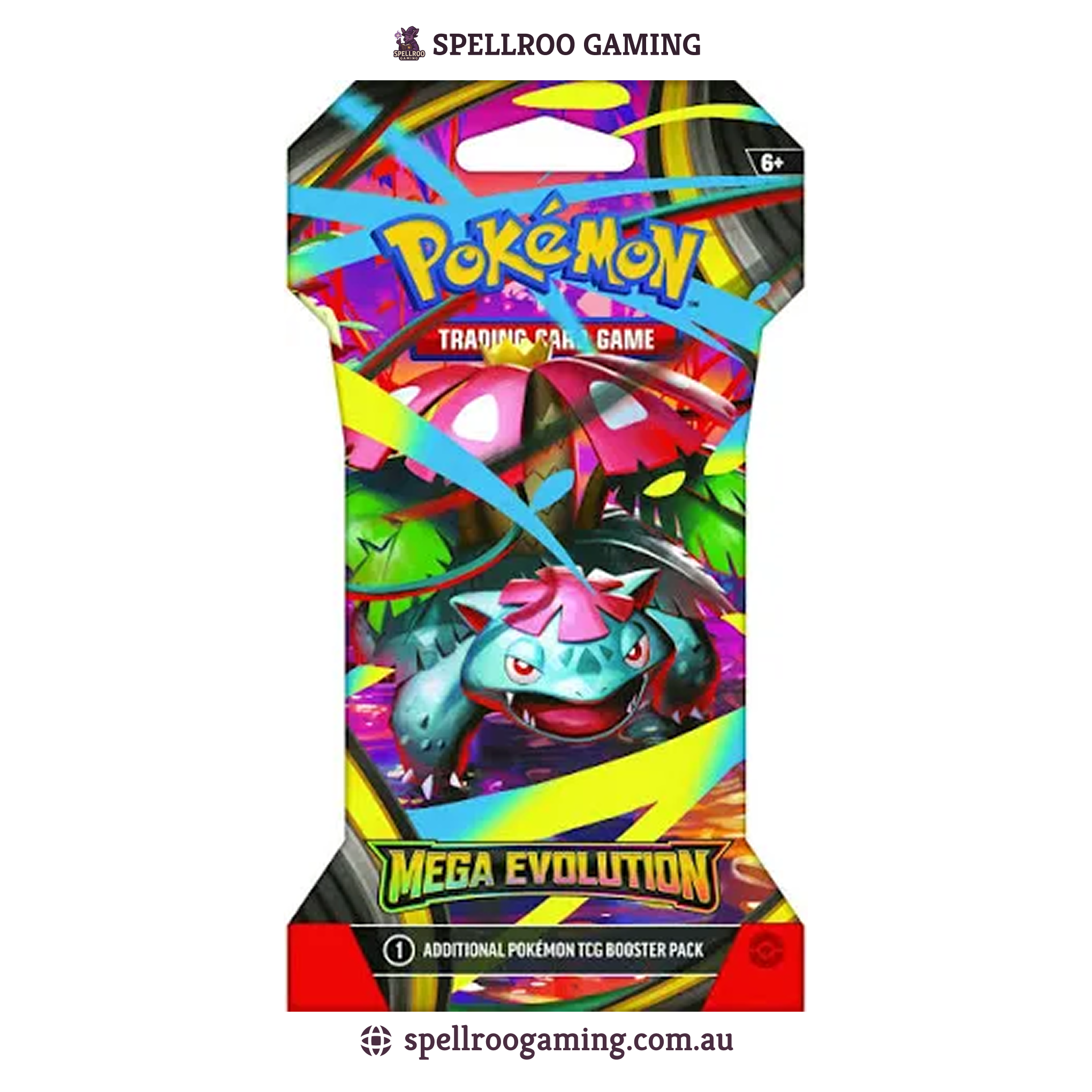 Pokemon TCG: Mega Evolution - Mega Evolution Booster Pack - English SPELLROO GAMING Pokemon TCG: Mega Evolution - Mega Evolution Booster Pack - English SPELLROO GAMING
