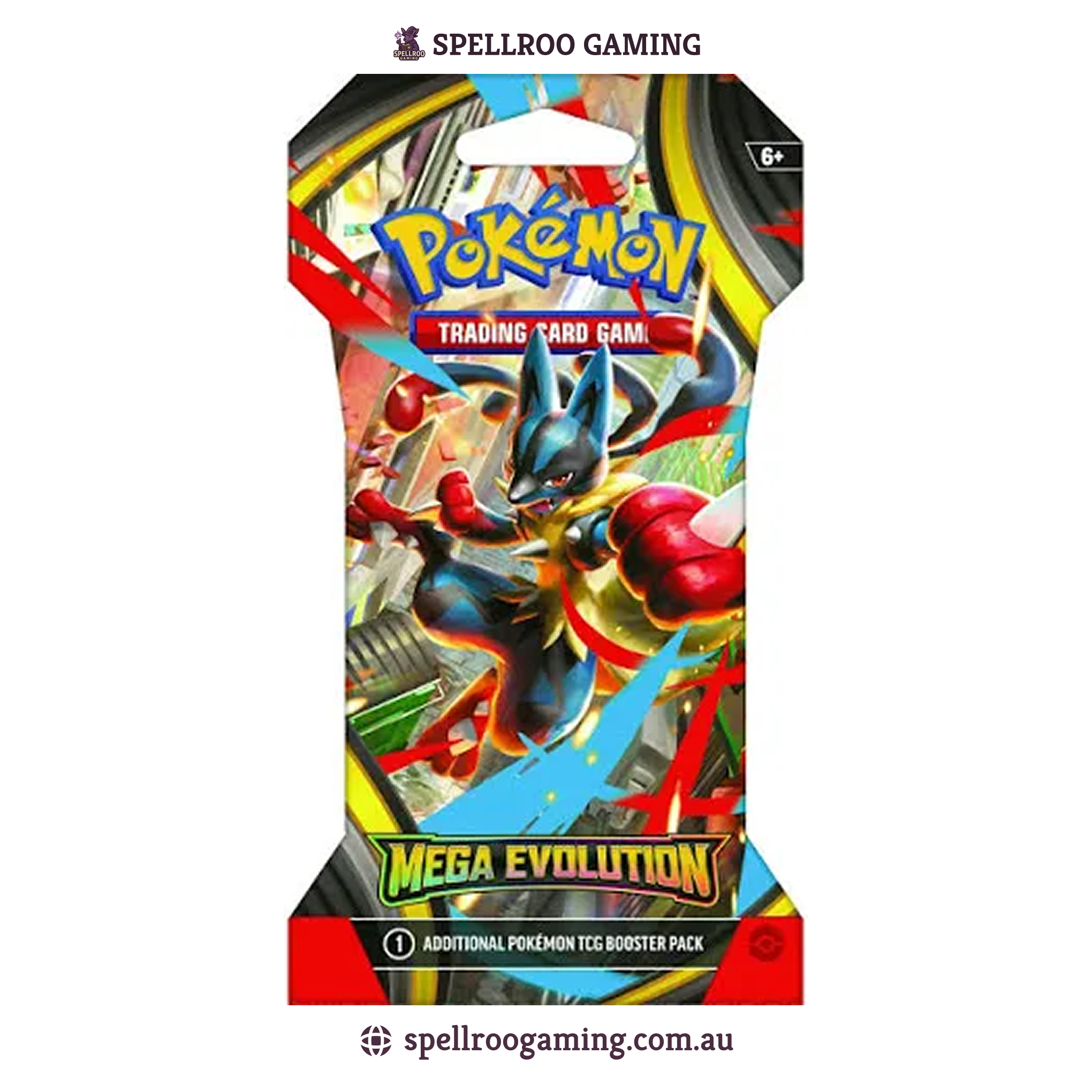 Pokemon TCG: Mega Evolution - Mega Evolution Booster Pack - English SPELLROO GAMING Pokemon TCG: Mega Evolution - Mega Evolution Booster Pack - English SPELLROO GAMING