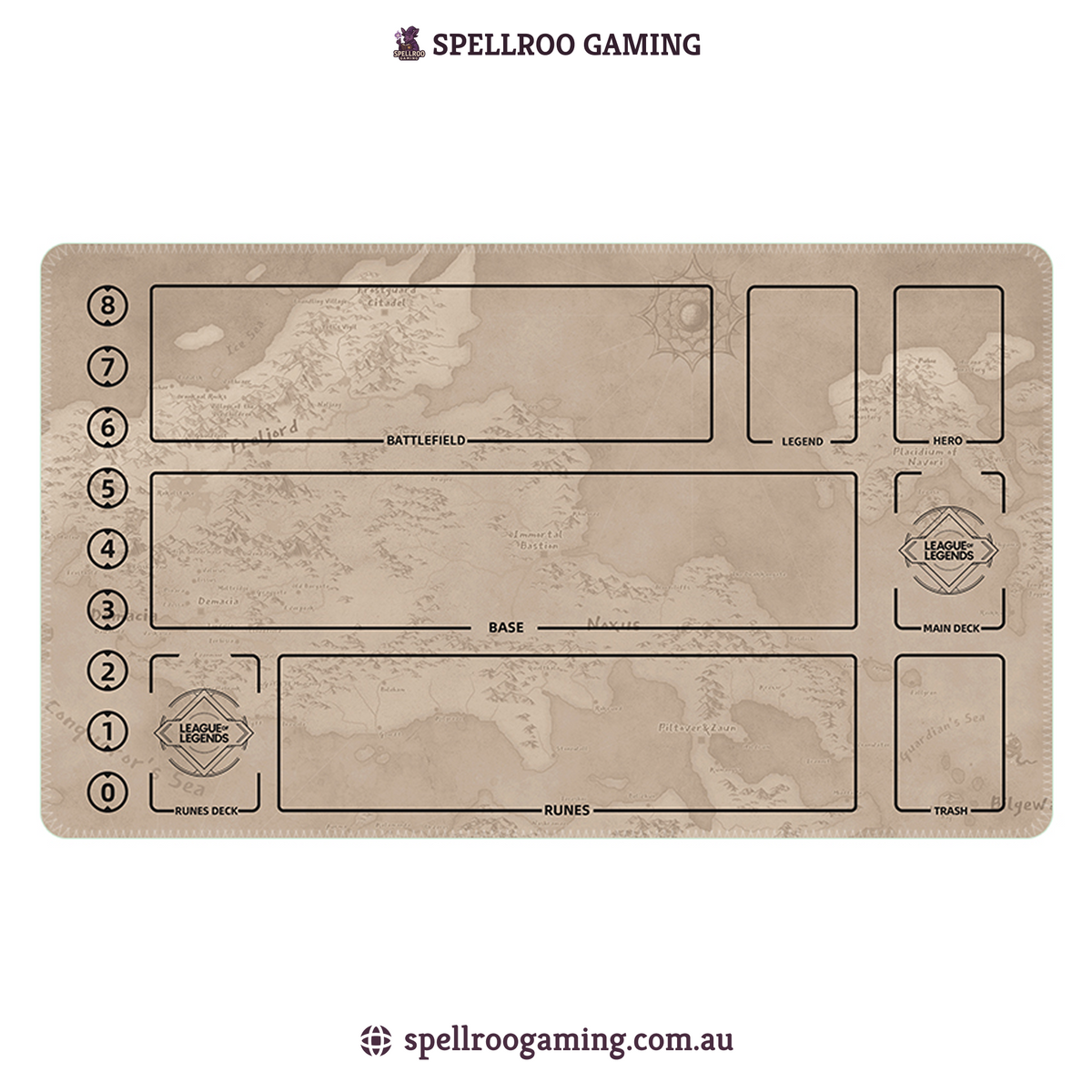 Riftbound: League of Legends TCG: Single Playmat (3mm) – Map – English