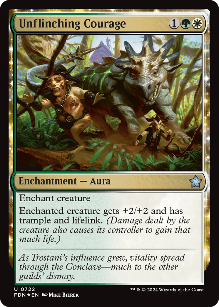 Unflinching Courage (FDN-722) - Foundations: (enchantment) Foil