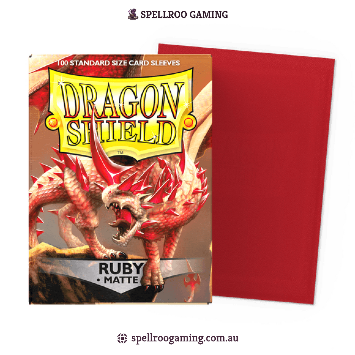 Dragon Shield: Matte - Ruby - Standard Size - 100 Sleeves