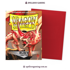 Dragon Shield: Matte - Ruby - Standard Size - 100 Sleeves