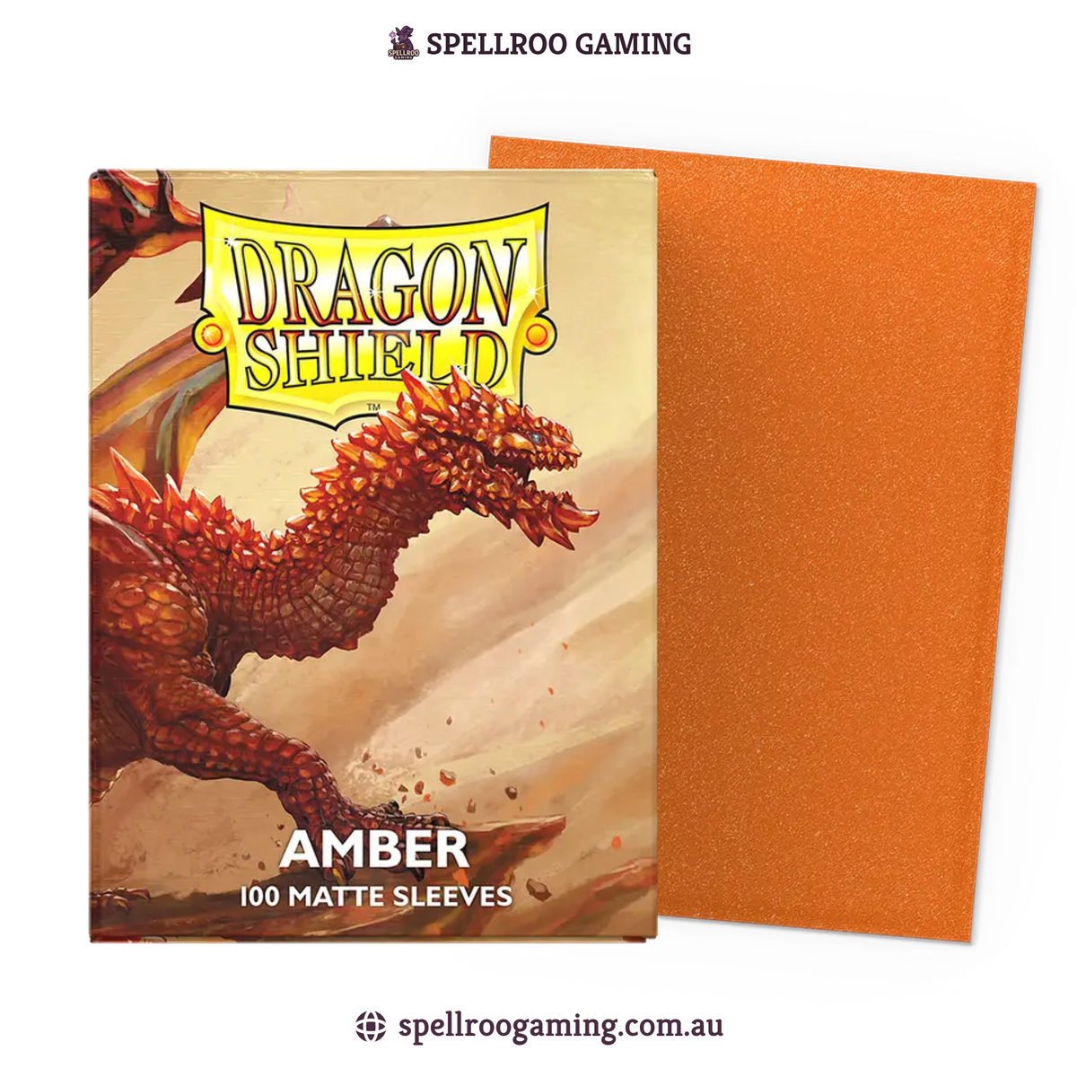 Dragon Shield: Matte - Amber - Standard Size - 100 Sleeves