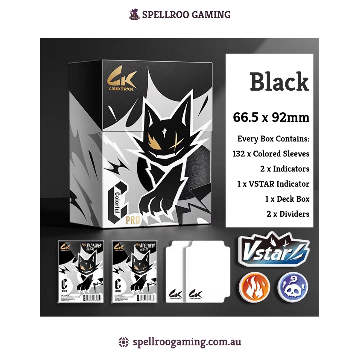 Card Trick: Standard Sleeve Accessory Bundle – Deck Box Set with Colored Sleeves, Indicators & Divider
