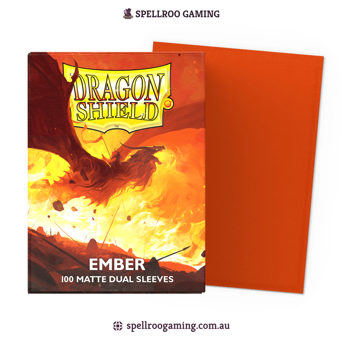 Dragon Shield: Matte Dual - Ember - Standard Size - 100 Sleeves