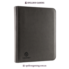 HENWEI: PU Leather Ring Zipper Trading Card Binder – 9 Pocket (Pokémon, Yu-Gi-Oh!, MTG, Sports Cards, TCG/CCG)