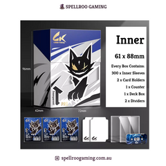 Card Trick: Inner Sleeve Bundle for TCG & Sports Cards (Pokémon, Yu-Gi-Oh!, MTG, One Piece, CCG) - 300pc - 61x88mm