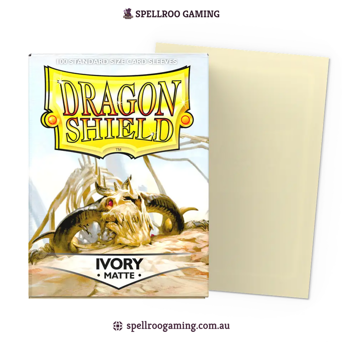 Dragon Shield: Matte - Ivory - Standard Size - 100 Sleeves