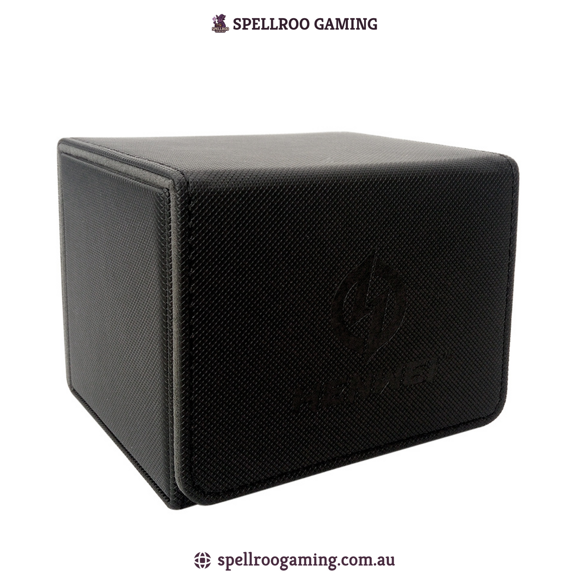 HENWEI: H25-2 Diamond Pattern PU Leather Horizontal Deck Box – Fits 100+ TCG Cards (MTG, Pokémon, Yu-Gi-Oh!, Lorcana)