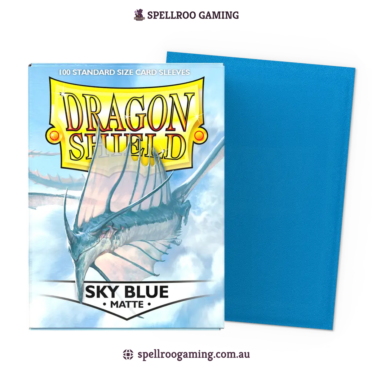 Dragon Shield: Matte - Sky Blue - Standard Size - 100 Sleeves