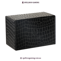 HENWEI: Q04 Large Capacity Triple-Row PU Leather Deck Box – Fits 100+ TCG Cards with Accessory Compartment (MTG, Pokémon, Yu-Gi-Oh!, Lorcana, CCG)