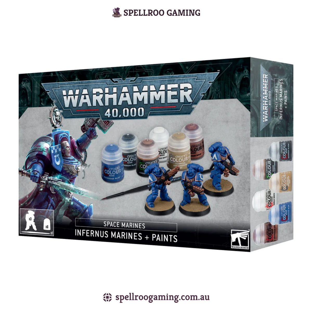 Warhammer: 40K - Space Marines - Infernus Space Marines + Paints