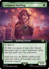 Delighted Halfling (Extended Art) (Surge Foil) (LTR-774) - The Lord of the Rings: Tales of Middle-earth: (Extended Art) Foil